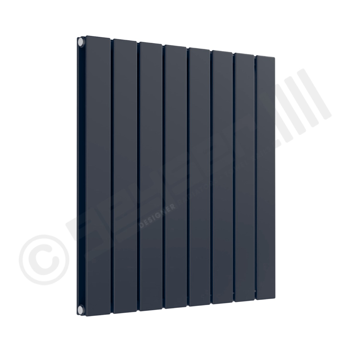 Cardiff Special Flat Horizontal Double Panel Designer Radiator 600mm x 588mm in Slate Grey RAL 7015