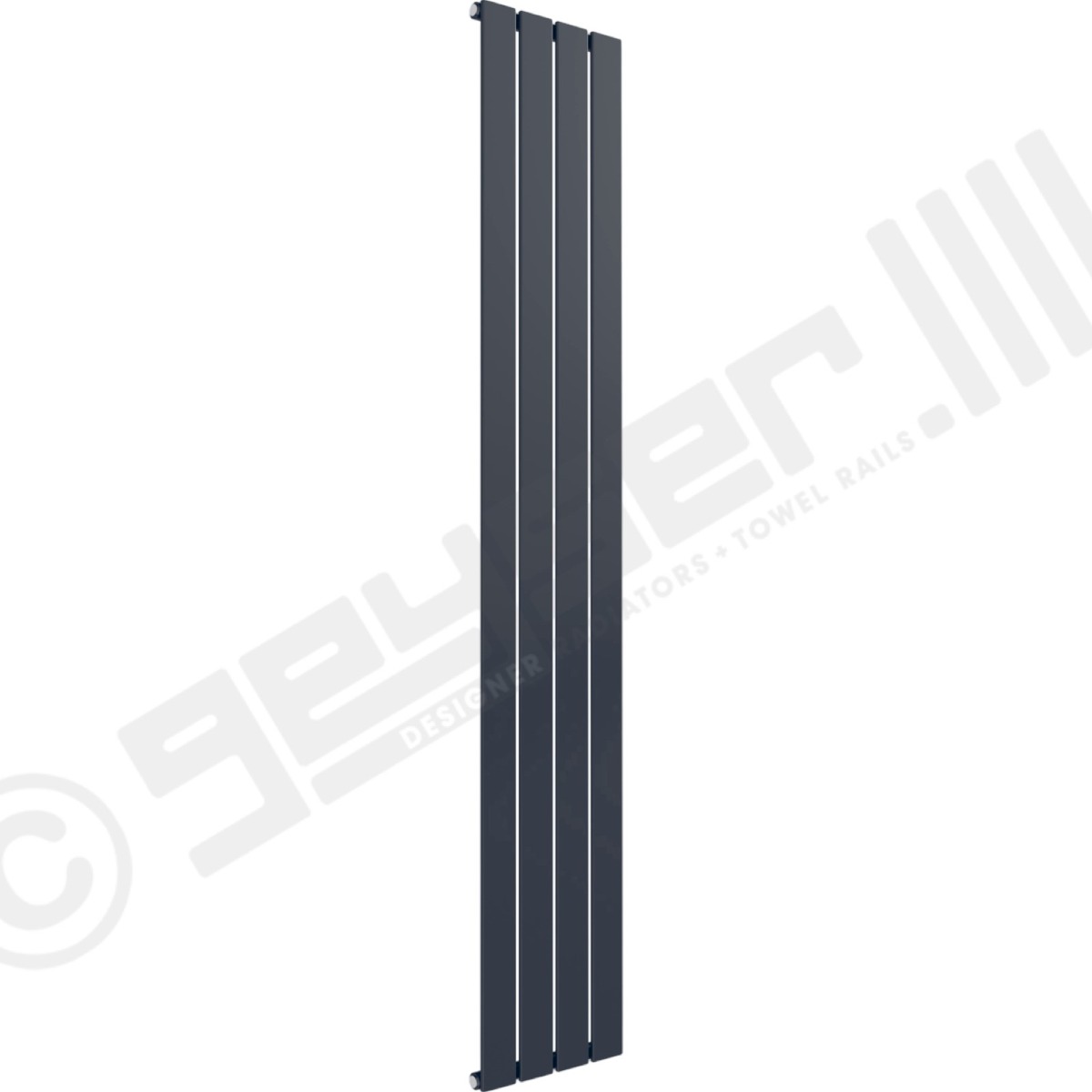 Cardiff Special Vertical Single Panel Radiator 1600mm x 292mm in Slate Grey RAL 7015
