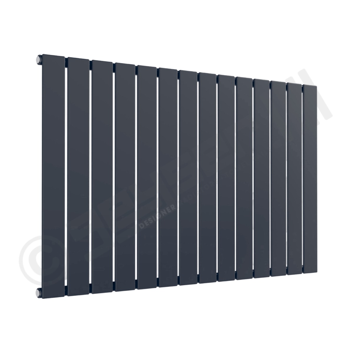 Cardiff Special Flat Horizontal Single Panel Designer Radiator 600mm x 1032mm in Slate Grey RAL 7015