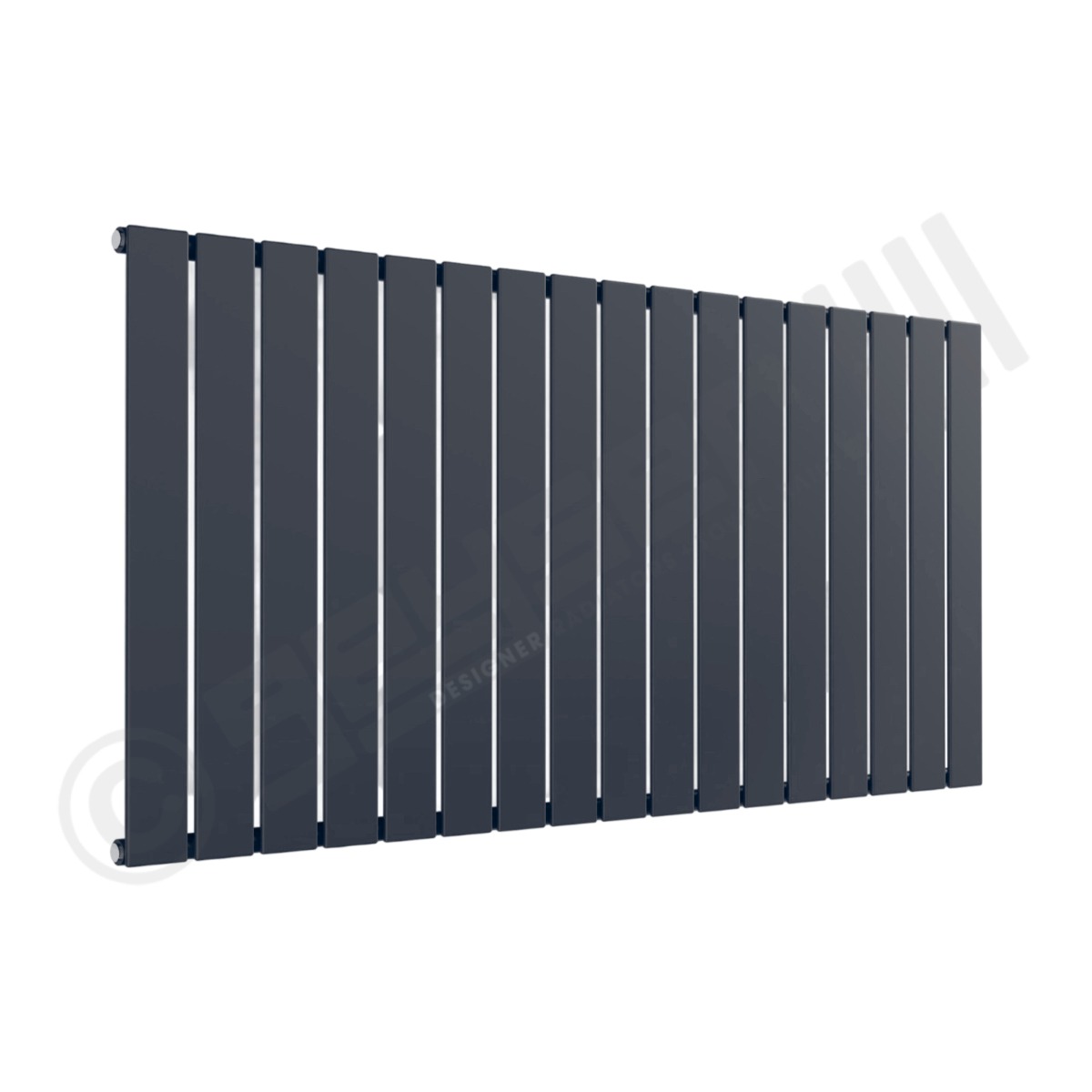 Cardiff Special Flat Horizontal Single Panel Designer Radiator 600mm x 1254mm in Slate Grey RAL 7015