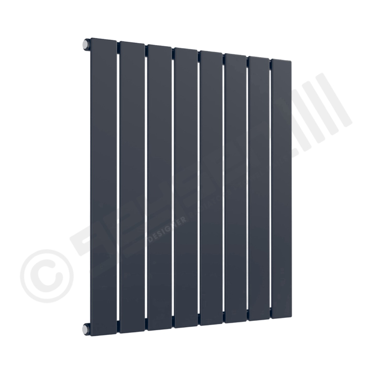 Cardiff Special Flat Horizontal Single Panel Designer Radiator 600mm x 588mm in Window Grey RAL 7040