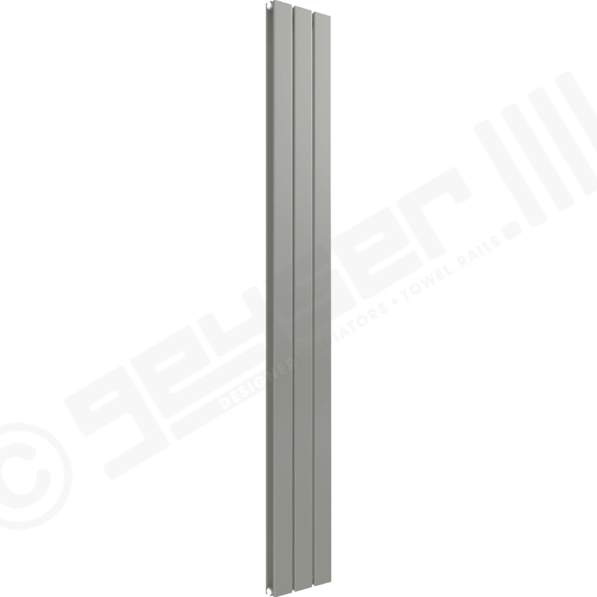 Cardiff Special Vertical Double Panel Radiator 1800mm x 218mm in Stone Grey RAL 7030