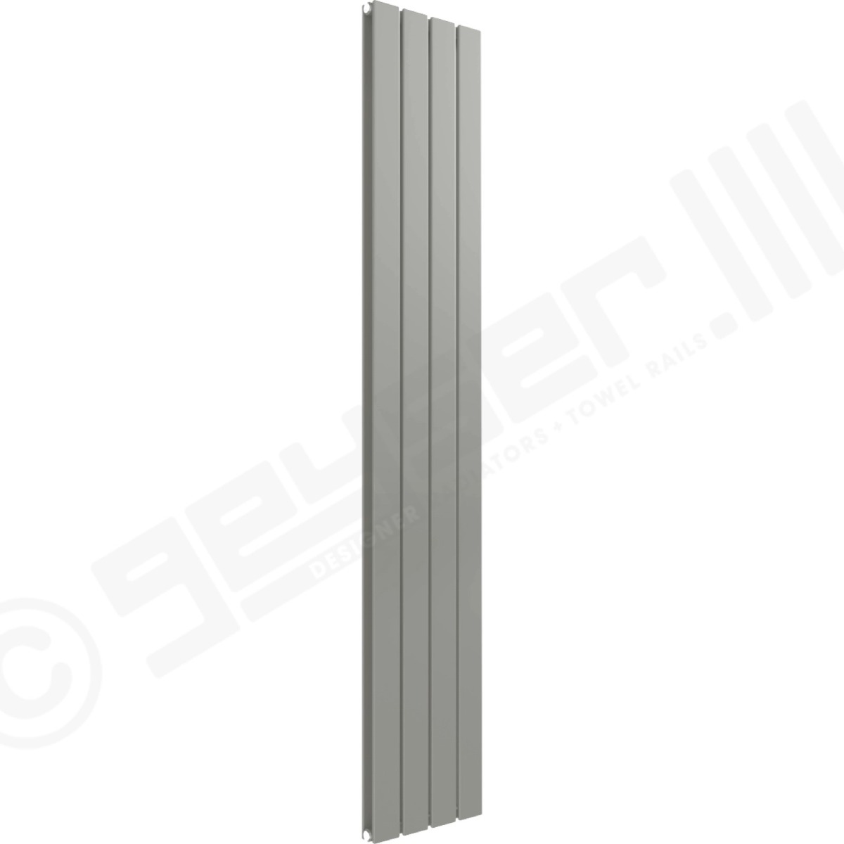 Cardiff Special Vertical Double Panel Radiator 1800mm x 292mm in Stone Grey RAL 7030