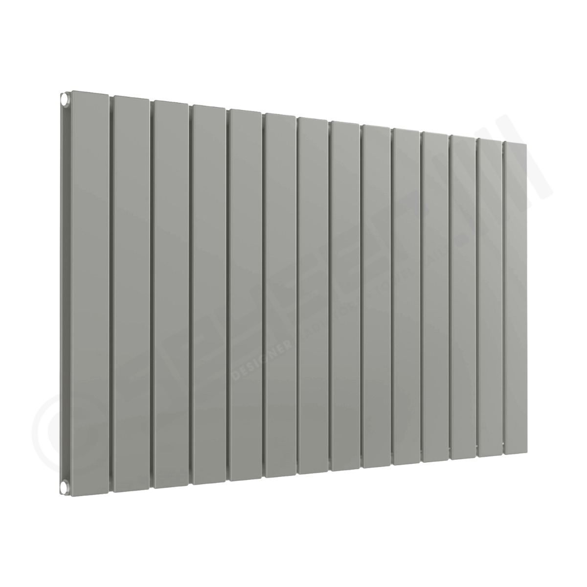 Cardiff Special Flat Horizontal Double Panel Designer Radiator 600mm x 1032mm in Stone Grey RAL 7030