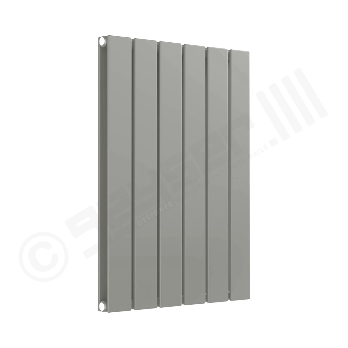 Cardiff Special Flat Horizontal Double Panel Designer Radiator 600mm x 440mm in Stone Grey RAL 7030