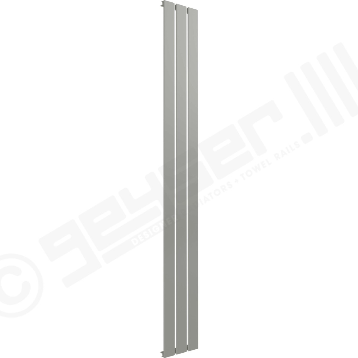 Cardiff Special Flat Vertical Single Panel Designer Radiator 1800mm x 218mm in Stone Grey RAL 7030