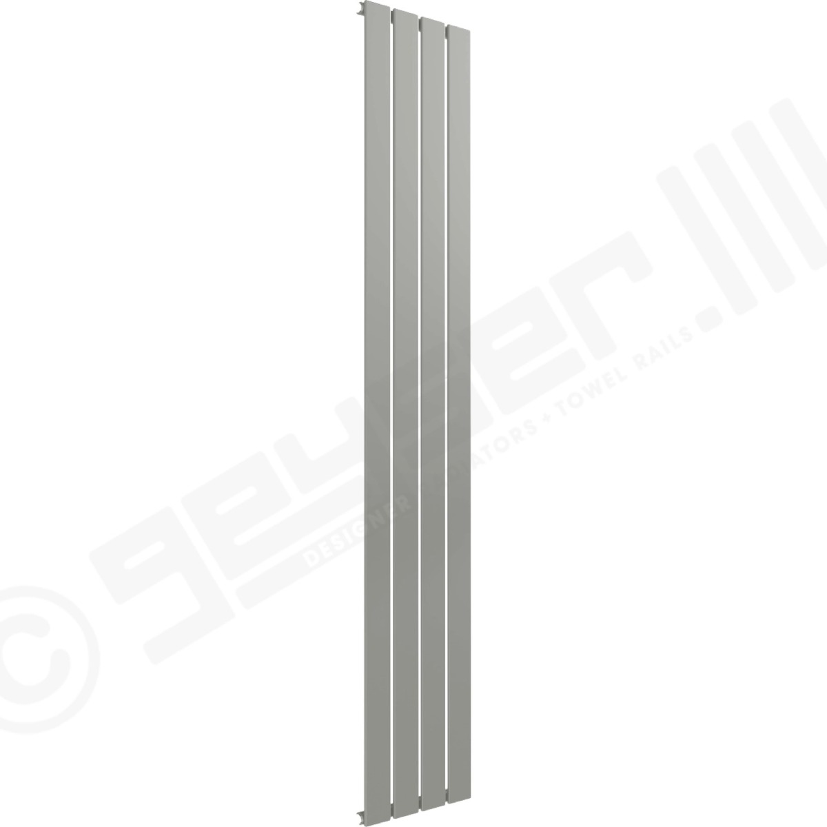 Cardiff Special Flat Vertical Single Panel Designer Radiator 1800mm x 292mm in Stone Grey RAL 7030