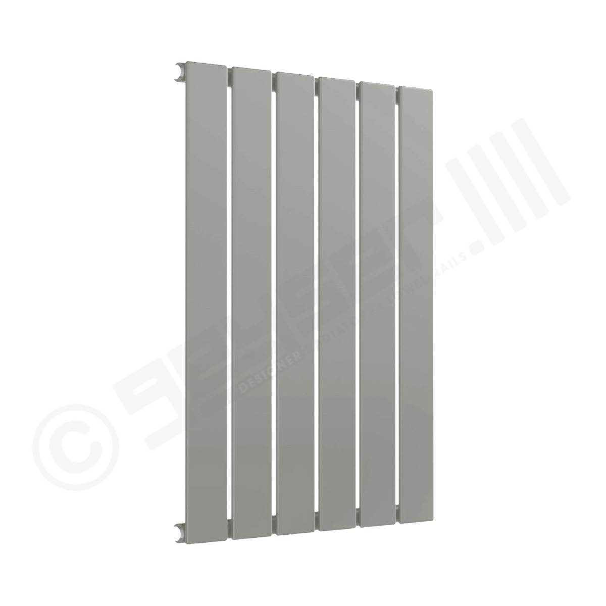 Cardiff Special Flat Horizontal Single Panel Designer Radiator 600mm x 440mm in Stone Grey RAL 7030