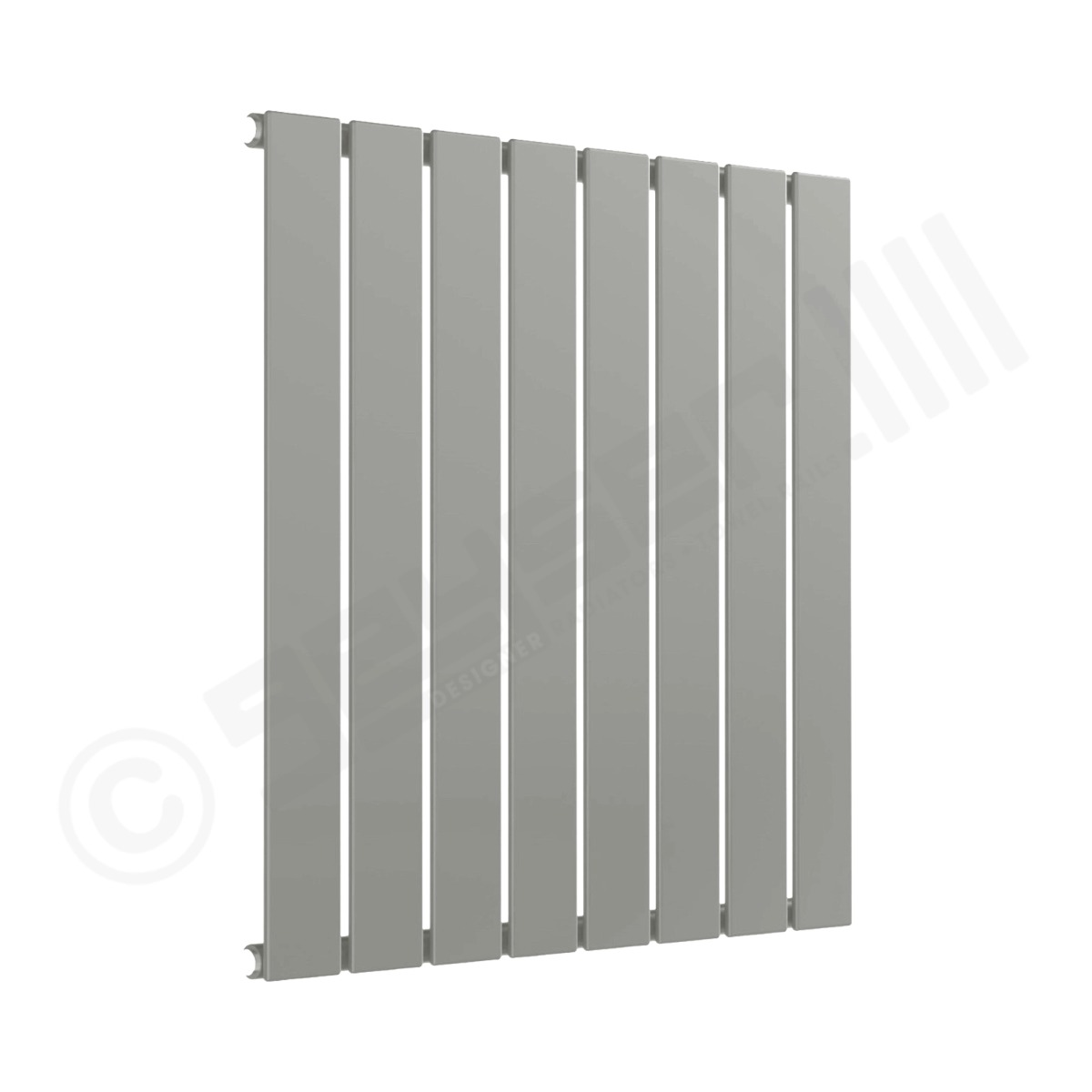 Cardiff Special Flat Horizontal Single Panel Designer Radiator 600mm x 588mm in Stone Grey RAL 7030