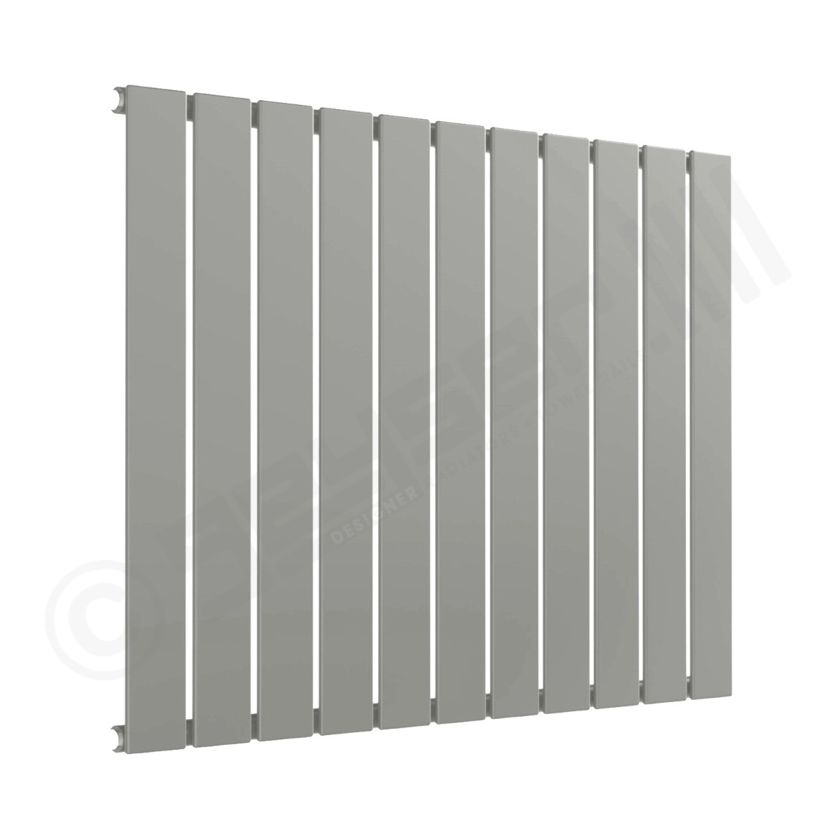 Cardiff Special Flat Horizontal Single Panel Designer Radiator 600mm x 810mm in Stone Grey RAL 7030