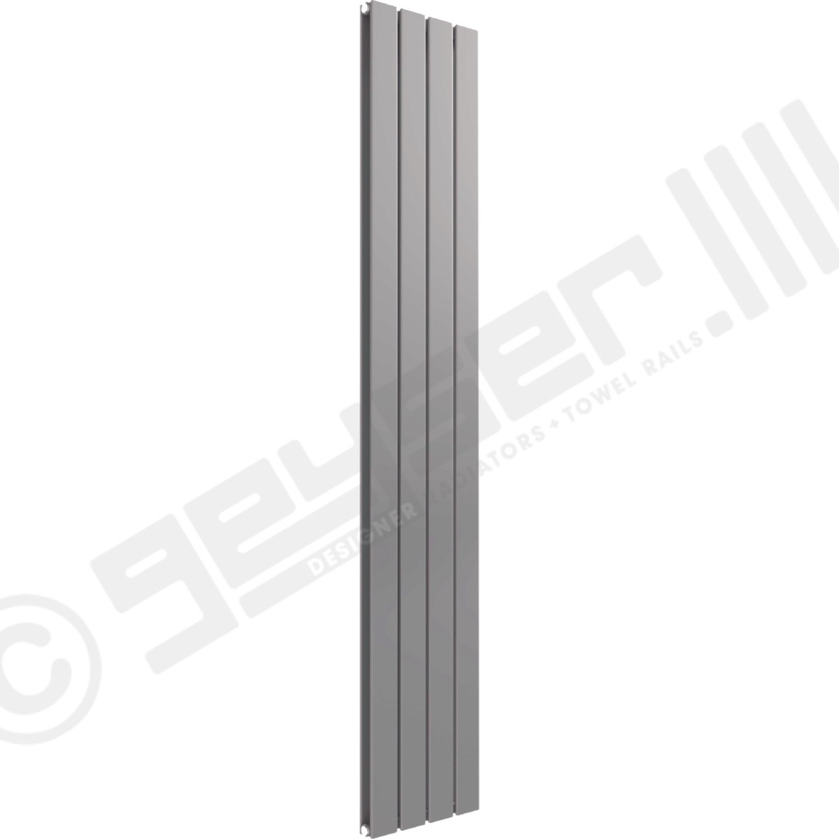 Cardiff Special Vertical Double Panel Radiator 1600mm x 292mm in Traffic Grey RAL 7042