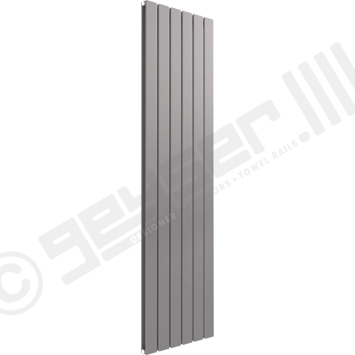 Cardiff Special Vertical Double Panel Radiator 1600mm x 440mm in Traffic Grey RAL 7042