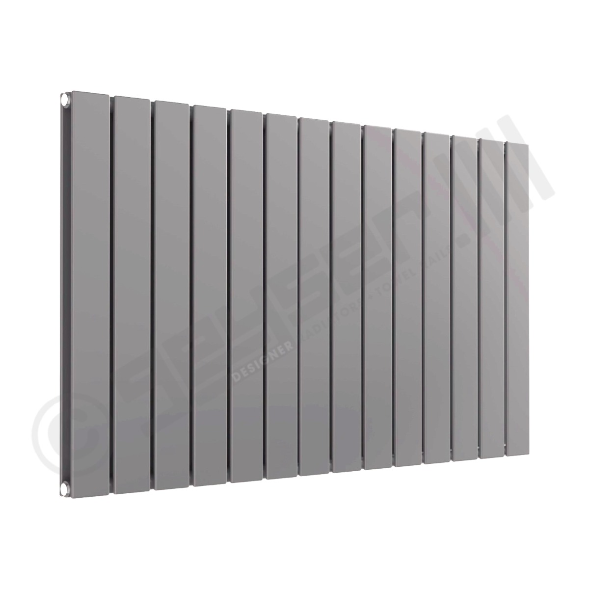 Cardiff Special Horizontal Double Panel Radiator 600mm x 1032mm in Traffic Grey RAL 7042