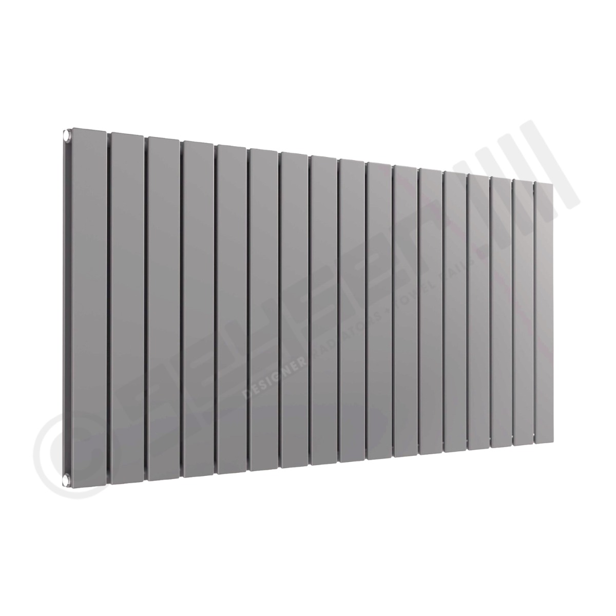 Cardiff Special Horizontal Double Panel Radiator 600mm x 1254mm in Traffic Grey RAL 7042
