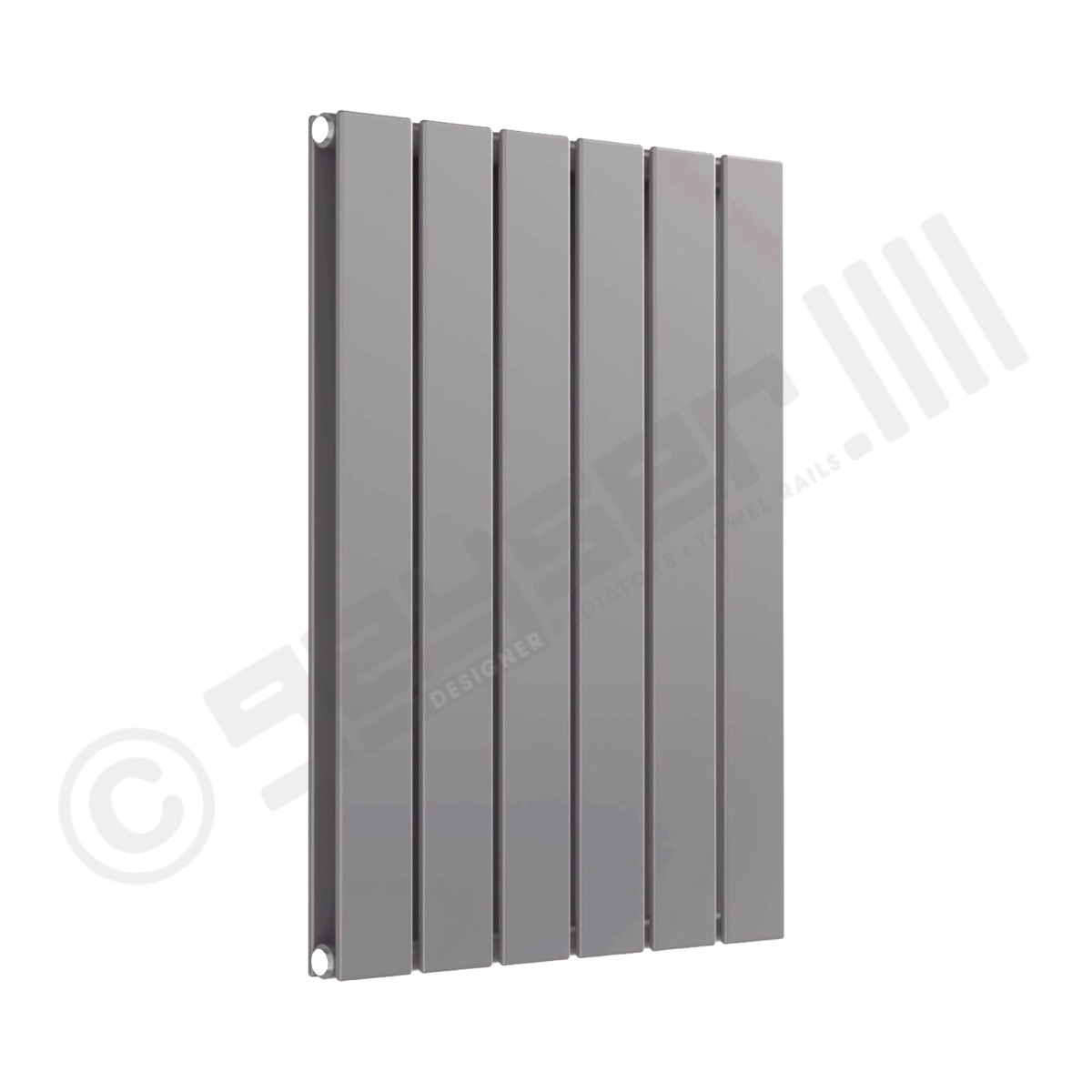 Cardiff Special Horizontal Double Panel Radiator 600mm x 440mm in Traffic Grey RAL 7042