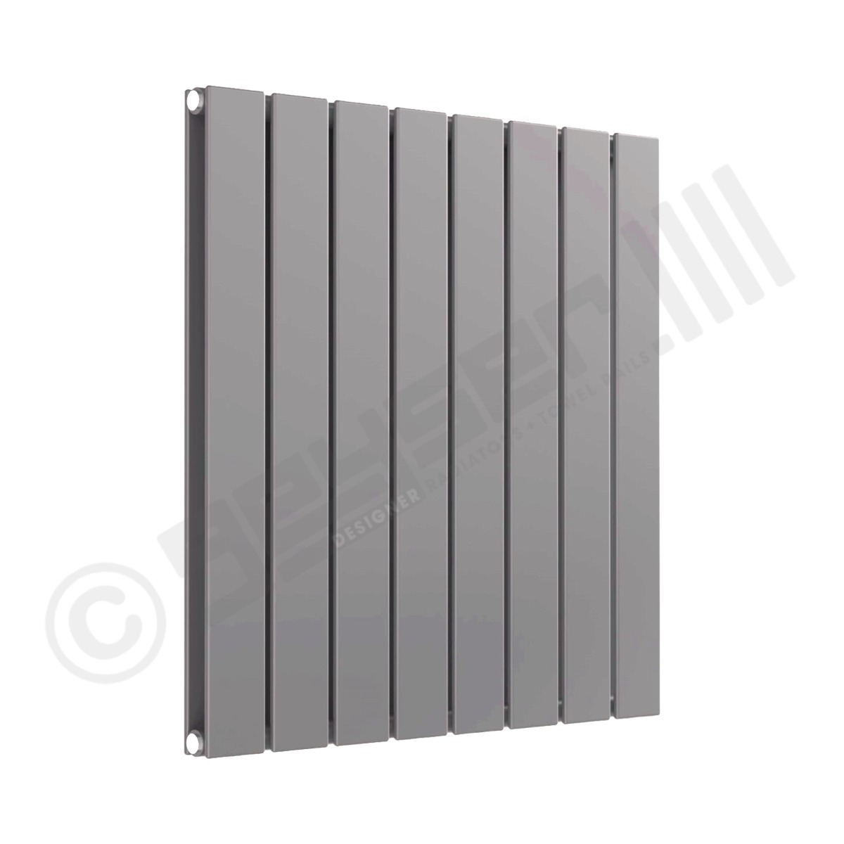 Cardiff Special Flat Horizontal Double Panel Designer Radiator 600mm x 588mm in Traffic Grey RAL 7042