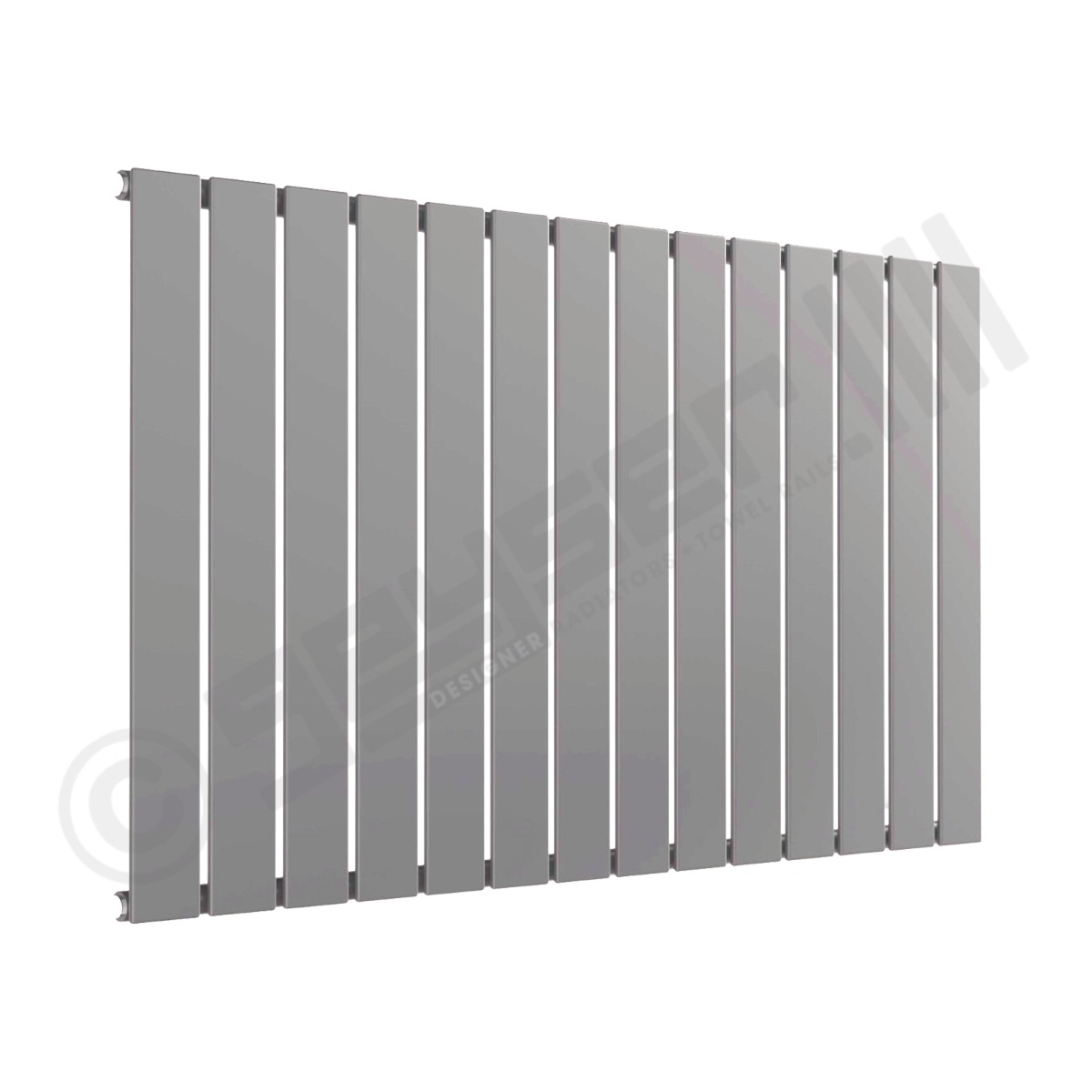 Cardiff Special Flat Horizontal Single Panel Designer Radiator 600mm x 1032mm in Traffic Grey RAL 7042
