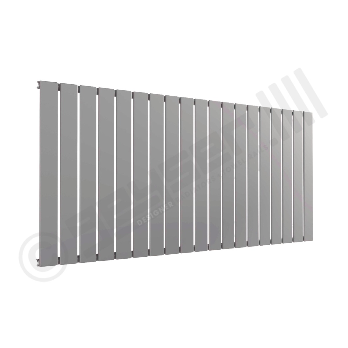 Cardiff Special Horizontal Single Panel Radiator 600mm x 1402mm in Traffic Grey RAL 7042
