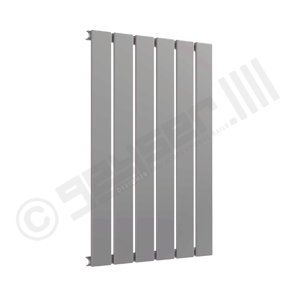 Cardiff Special Flat Horizontal Single Panel Designer Radiator 600mm x 440mm in Traffic Grey RAL 7042