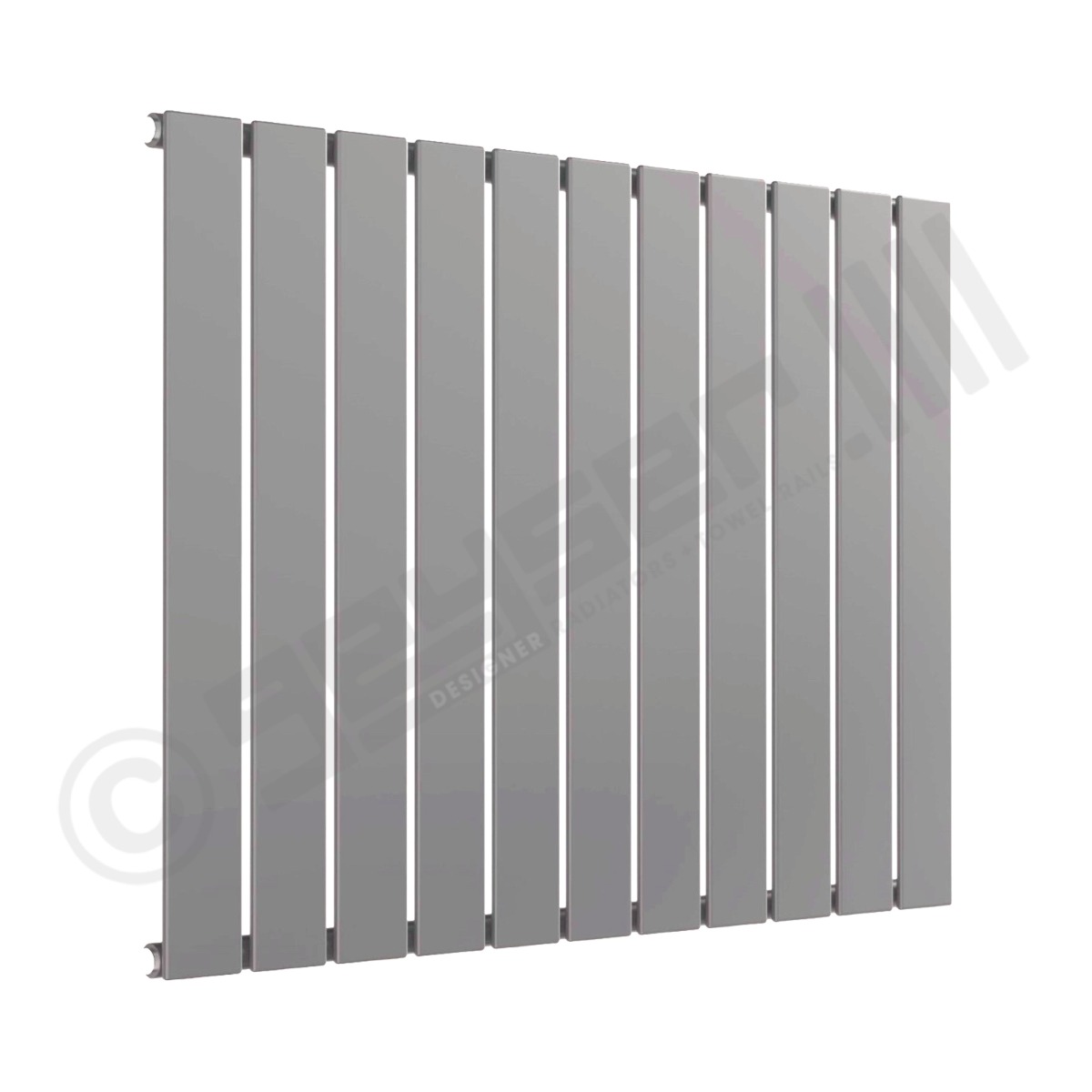 Cardiff Special Flat Horizontal Single Panel Designer Radiator 600mm x 810mm in Traffic Grey RAL 7042