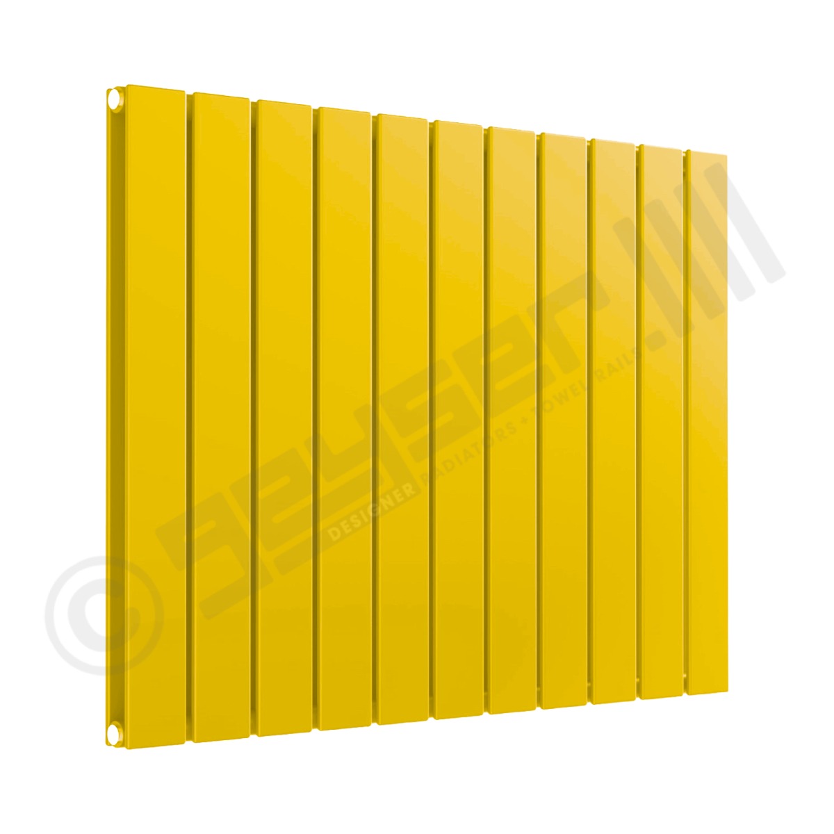 Cardiff Special Flat Horizontal Double Panel Designer Radiator 600mm x 810mm in Traffic Yellow RAL 1023