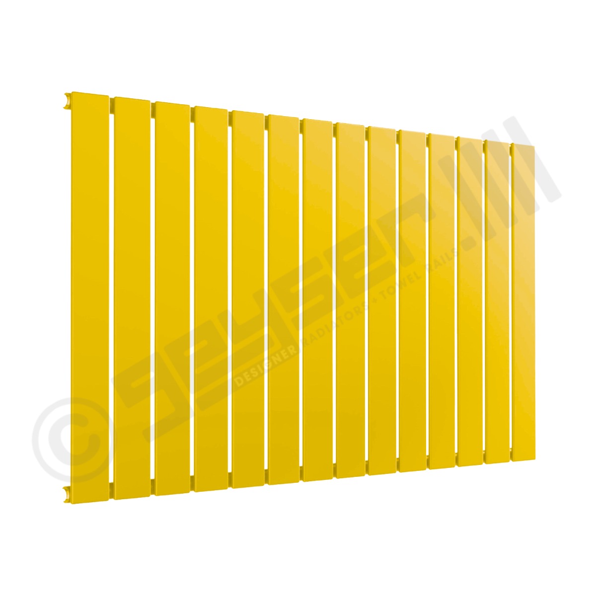 Cardiff Special Flat Horizontal Single Panel Designer Radiator 600mm x 1032mm in Pearl Gold RAL 1036
