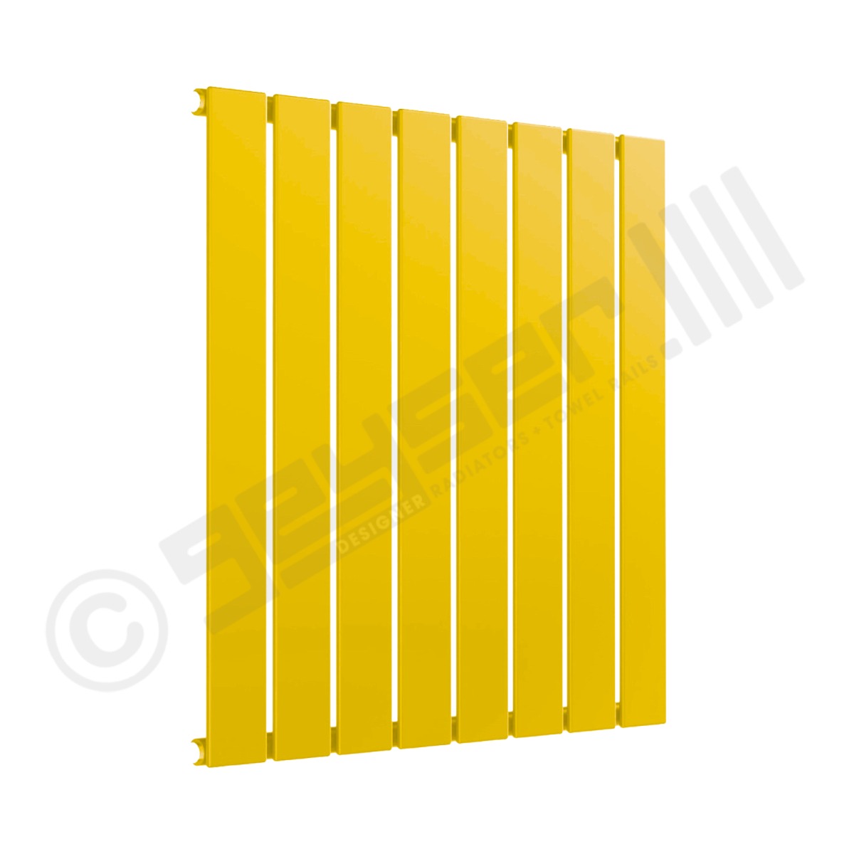 Cardiff Special Flat Horizontal Single Panel Designer Radiator 600mm x 588mm in Pearl Gold RAL 1036