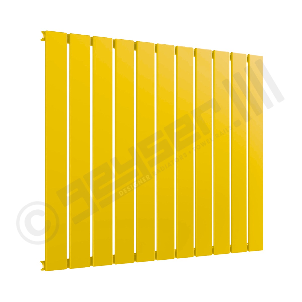 Cardiff Special Flat Horizontal Single Panel Designer Radiator 600mm x 810mm in Pearl Gold RAL 1036