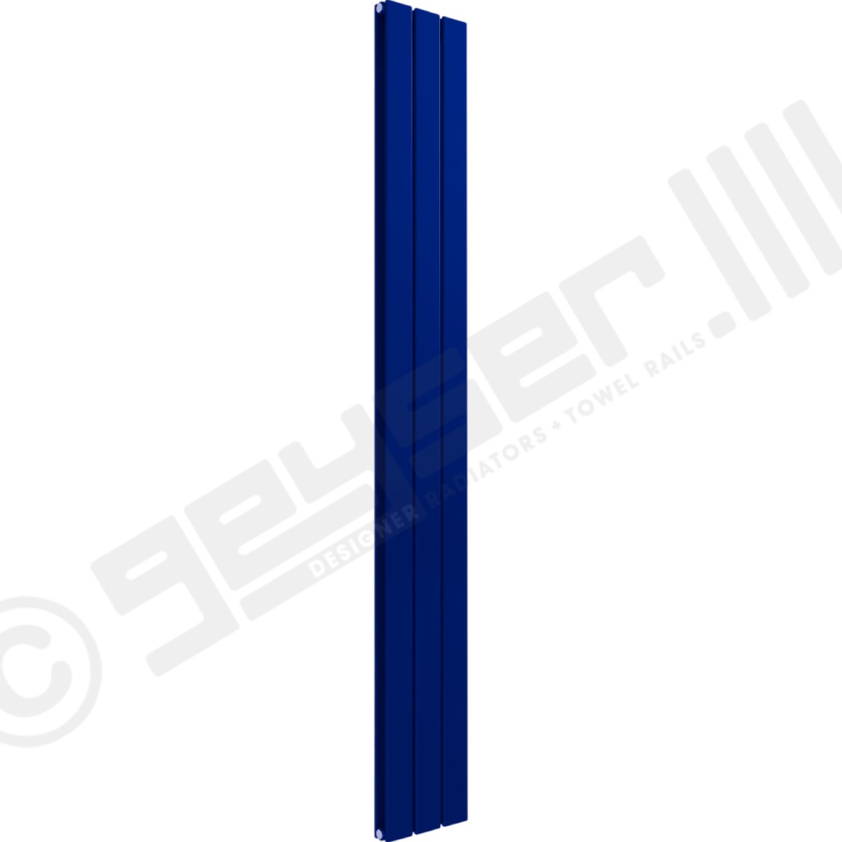 Cardiff Special Flat Vertical Double Panel Designer Radiator 1800mm x 218mm in Ultramarine Blue RAL 5002
