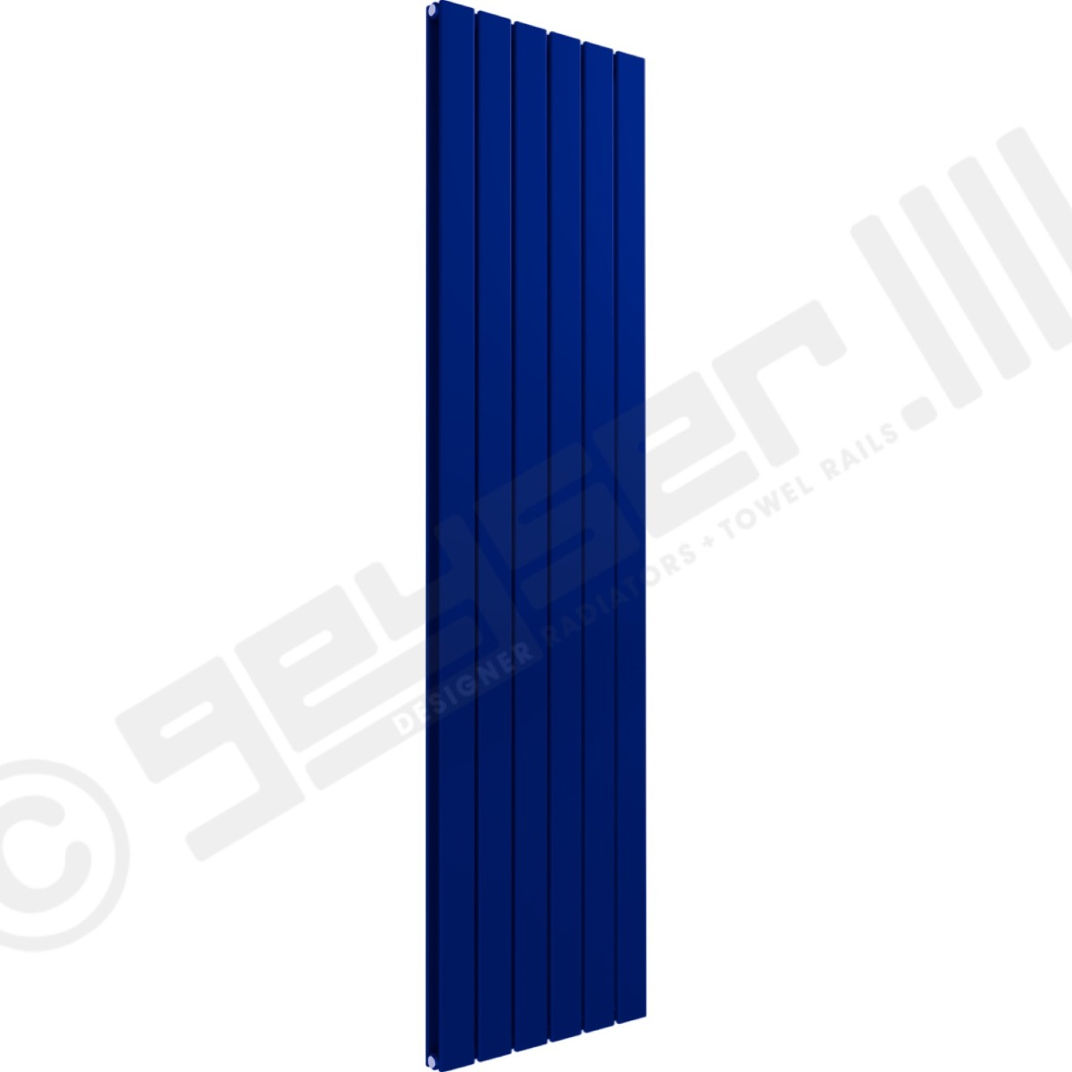 Cardiff Special Vertical Double Panel Radiator 1800mm x 440mm in Ultramarine Blue RAL 5002