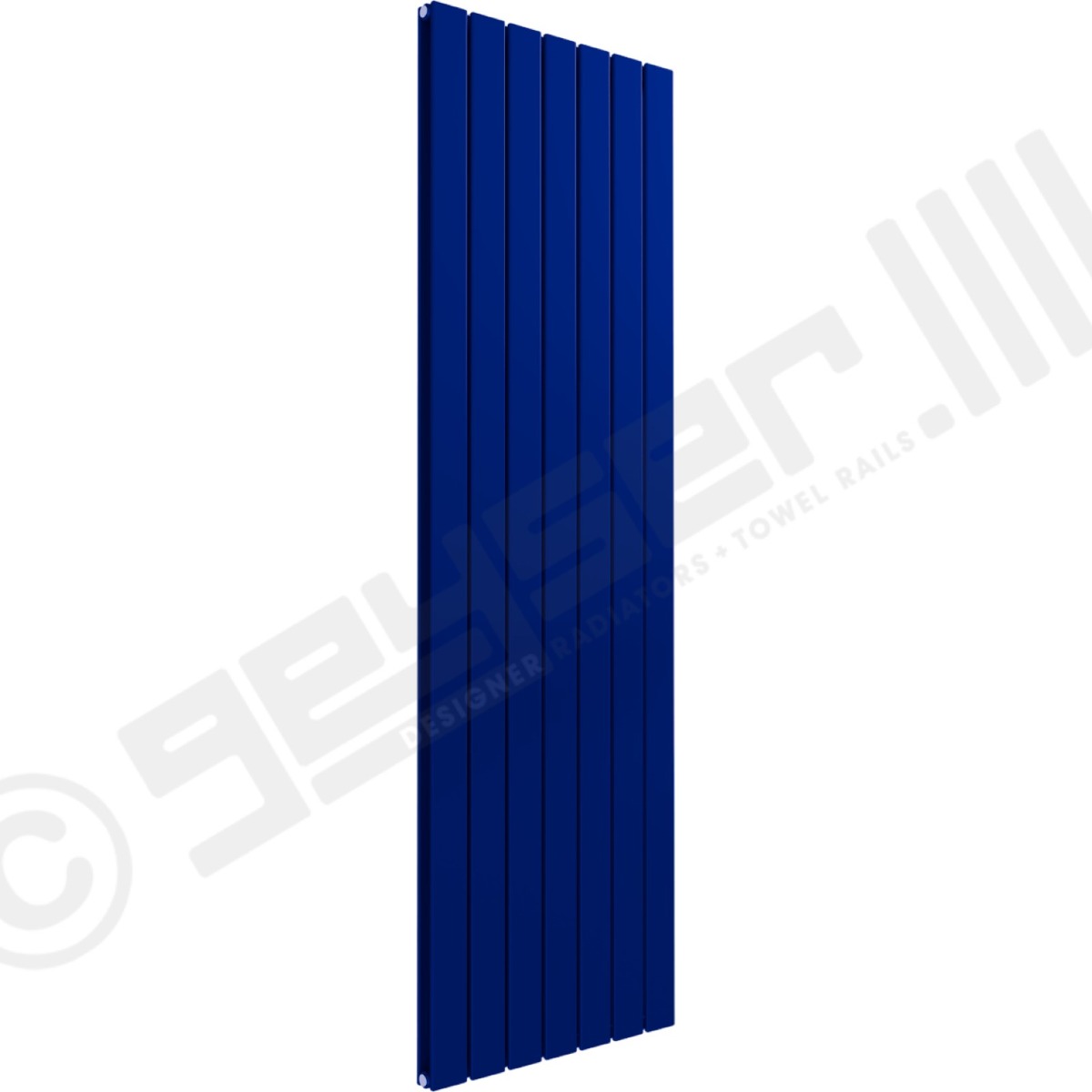 Cardiff Special Vertical Double Panel Radiator 1600mm x 514mm in Ultramarine Blue RAL 5002
