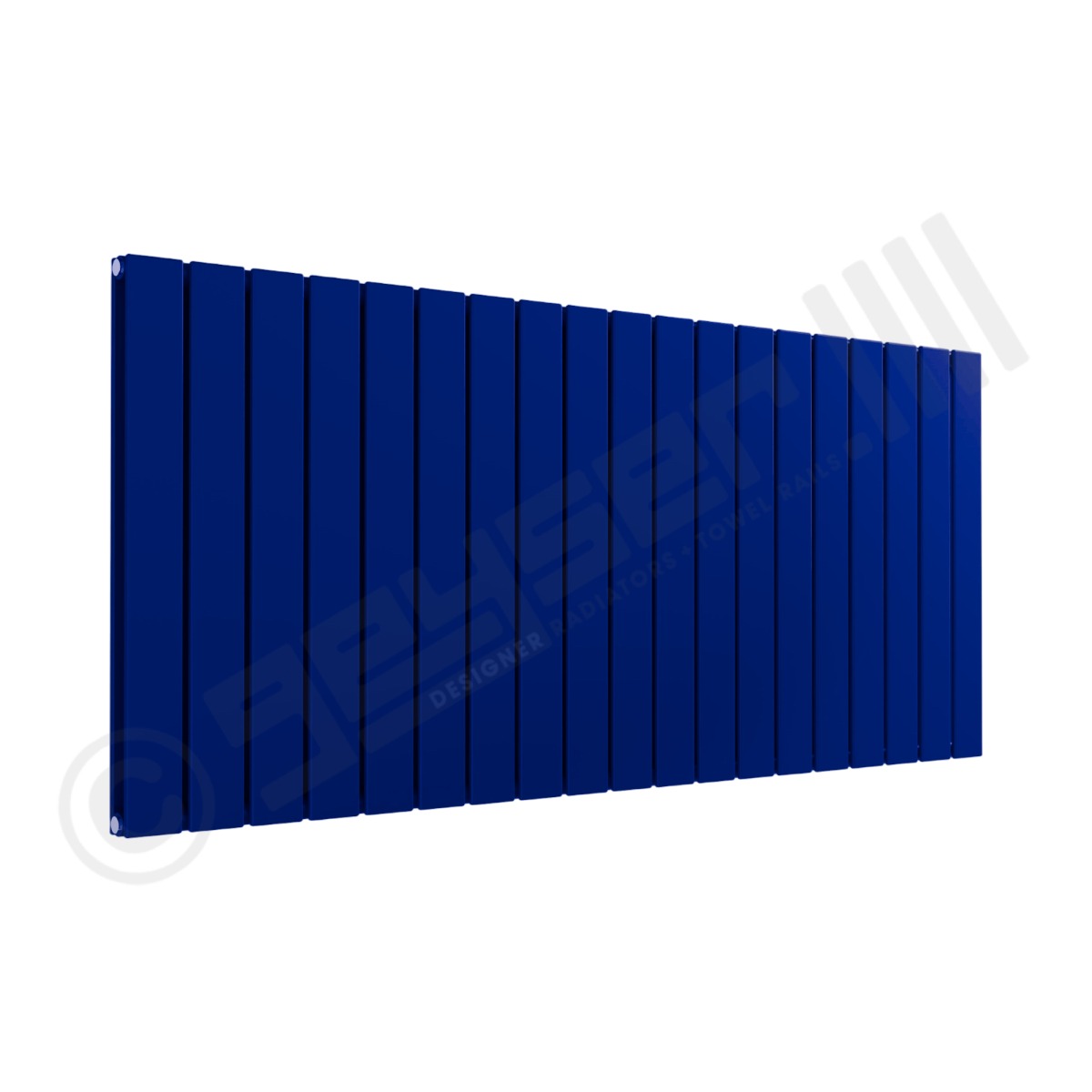 Cardiff Special Horizontal Double Panel Radiator 600mm x 1402mm in Ultramarine Blue RAL 5002