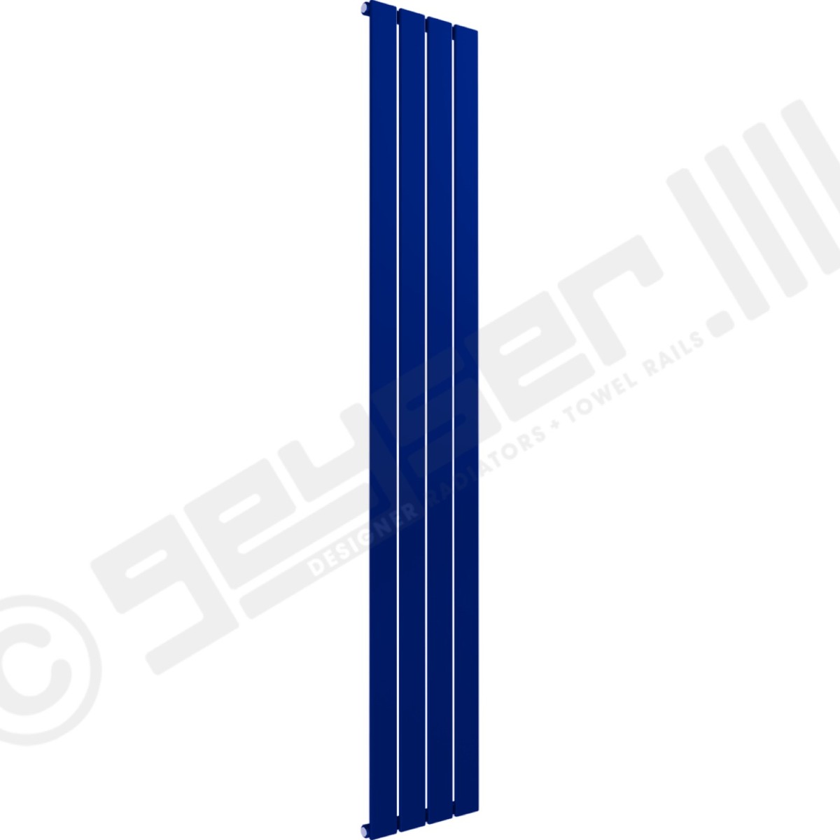 Cardiff Special Flat Vertical Single Panel Designer Radiator 1800mm x 292mm in Ultramarine Blue RAL 5002