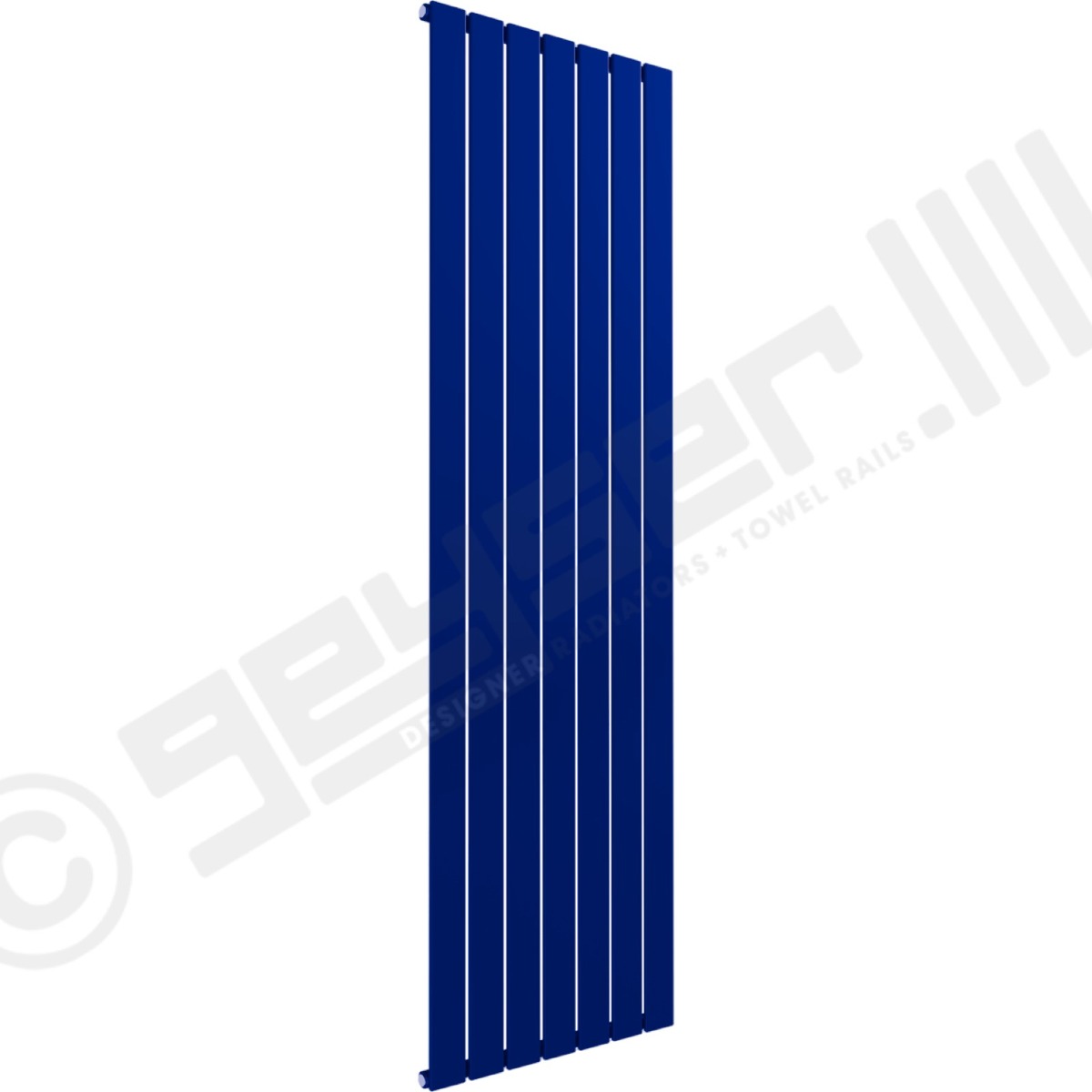 Cardiff Special Flat Vertical Single Panel Designer Radiator 1800mm x 514mm in Middle Sky Blue RAL 5015