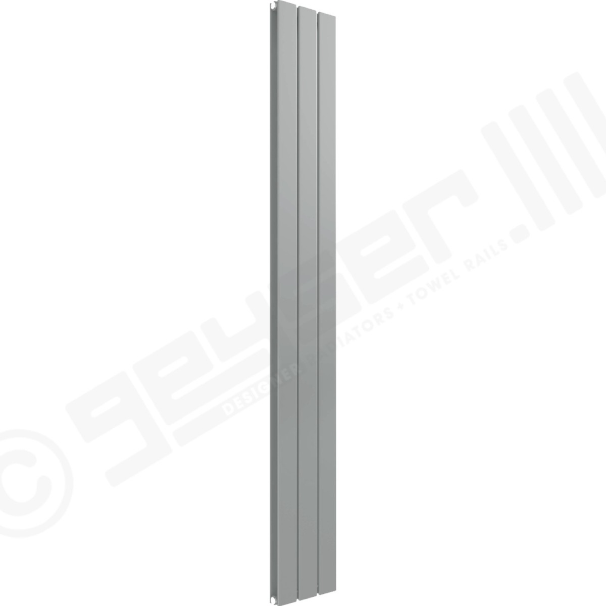 Cardiff Special Vertical Double Panel Radiator 1800mm x 218mm in White Aluminium RAL 9006