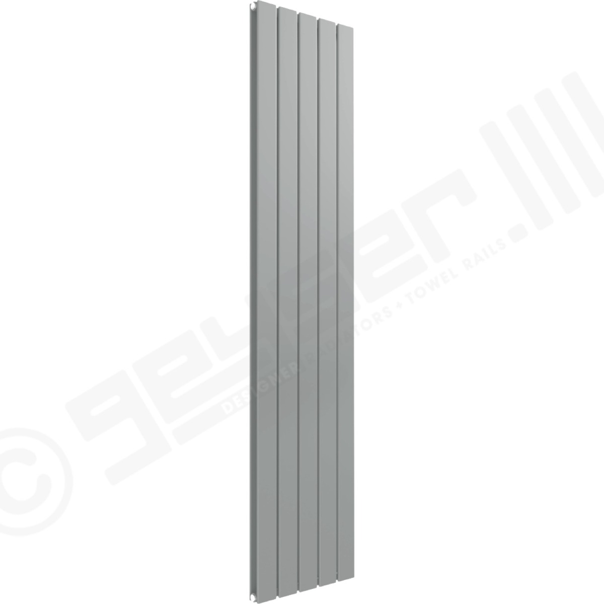 Cardiff Special Vertical Double Panel Radiator 1800mm x 366mm in White Aluminium RAL 9006