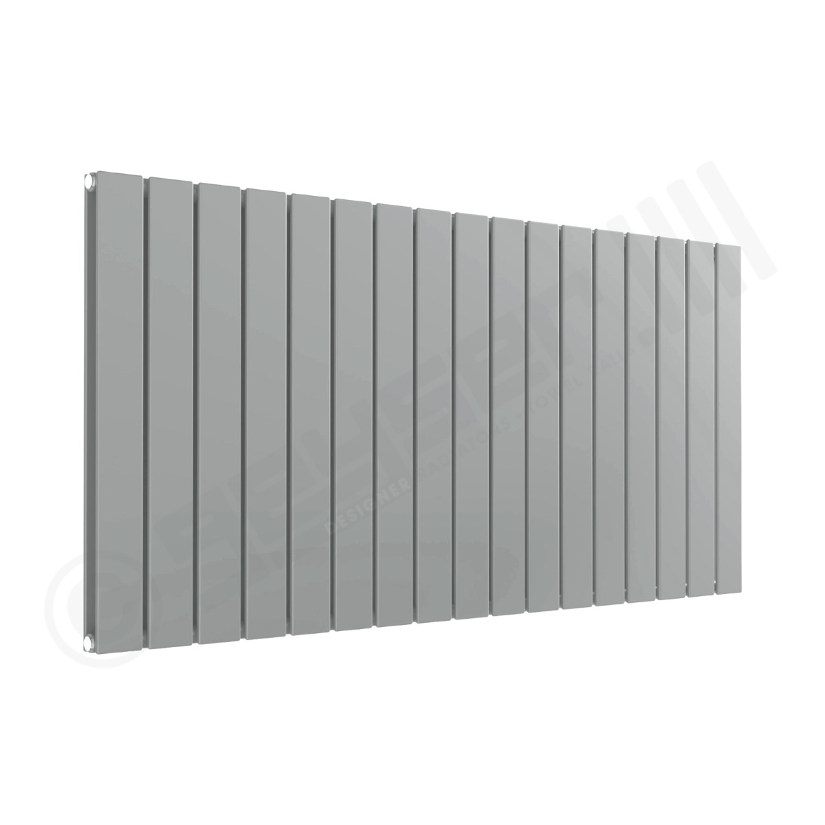 Cardiff Special Horizontal Double Panel Radiator 600mm x 1254mm in White Aluminium RAL 9006