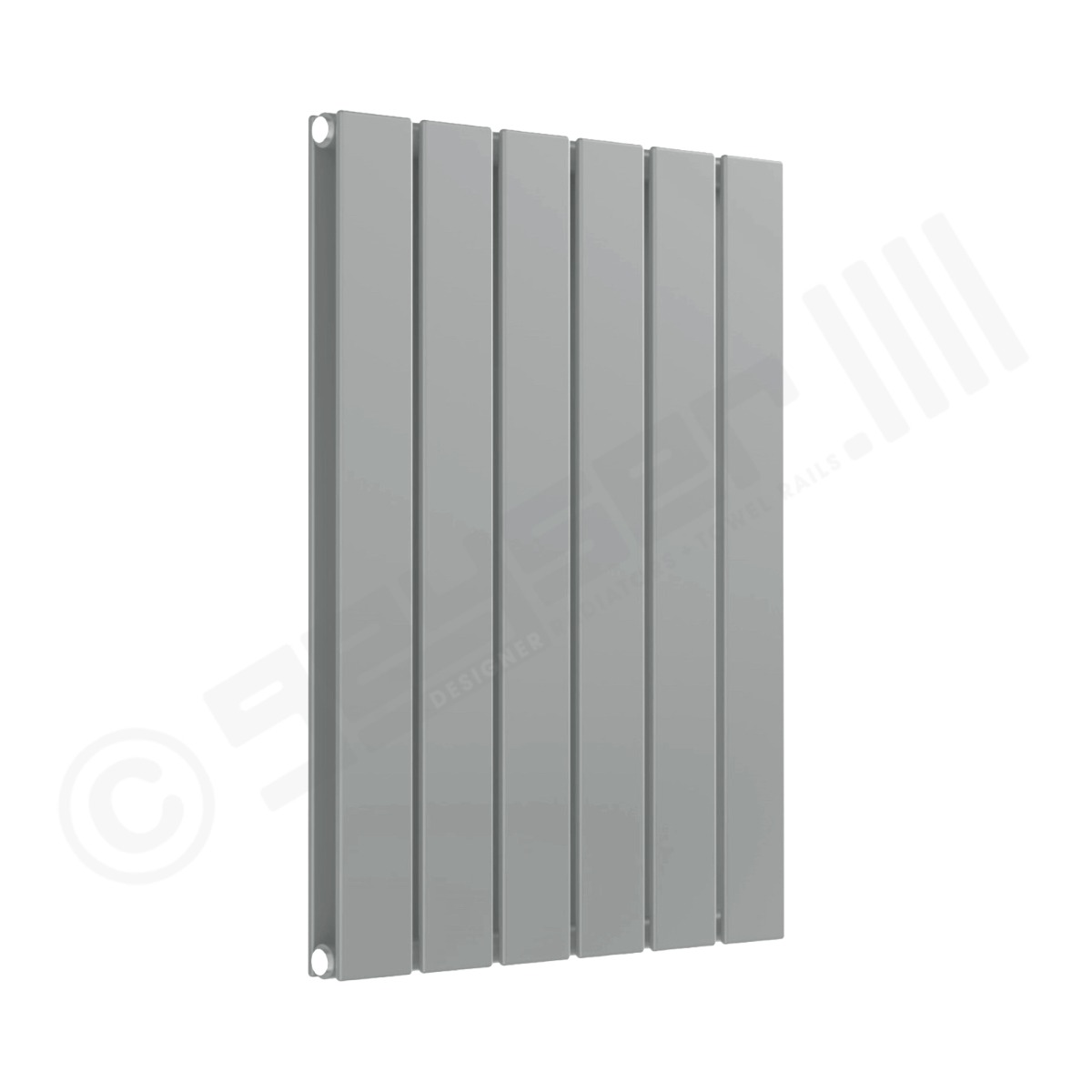 Cardiff Special Flat Horizontal Double Panel Designer Radiator 600mm x 440mm in White Aluminium RAL 9006