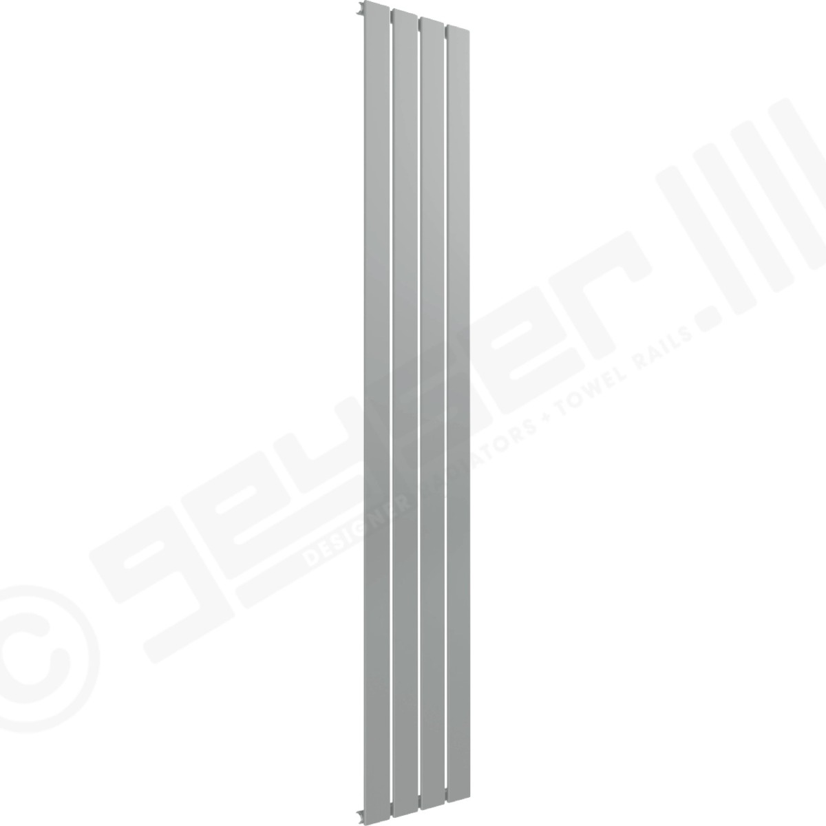 Cardiff Special Vertical Single Panel Radiator 1600mm x 292mm in White Aluminium RAL 9006