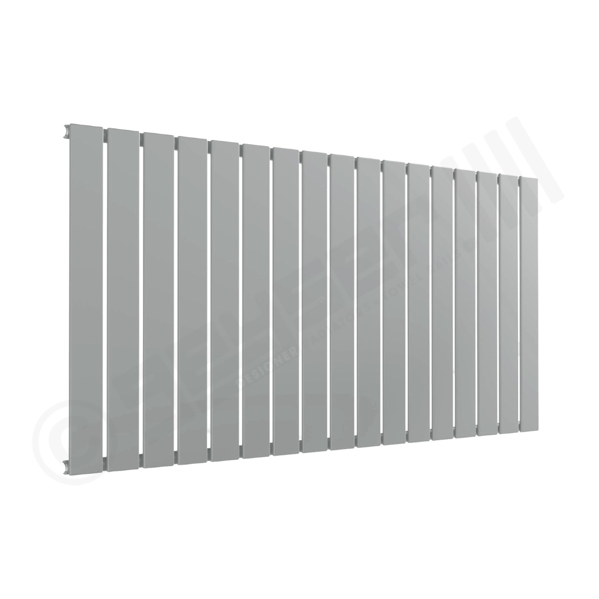 Cardiff Special Horizontal Single Panel Radiator 600mm x 1254mm in White Aluminium RAL 9006