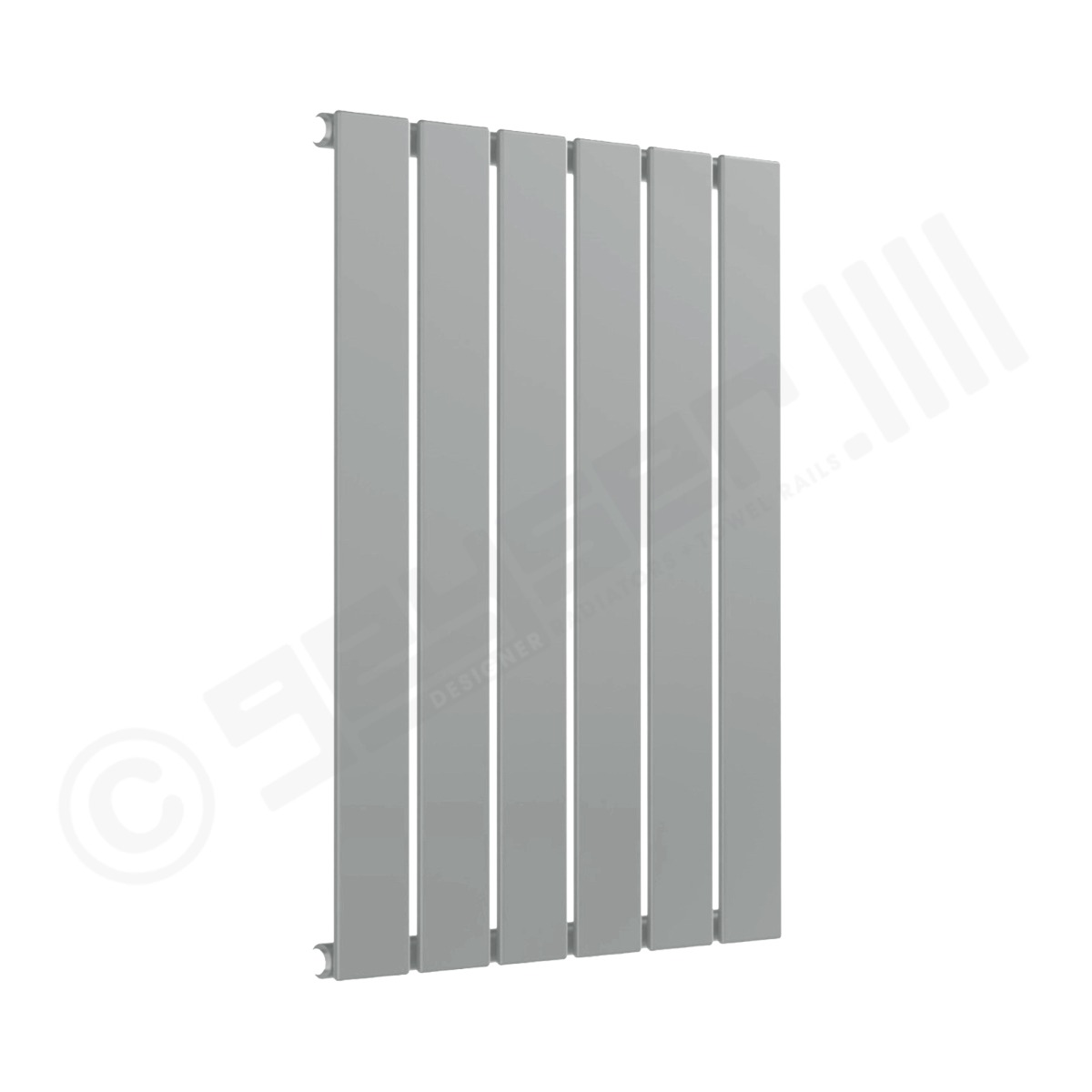 Cardiff Special Flat Horizontal Single Panel Designer Radiator 600mm x 440mm in White Aluminium RAL 9006