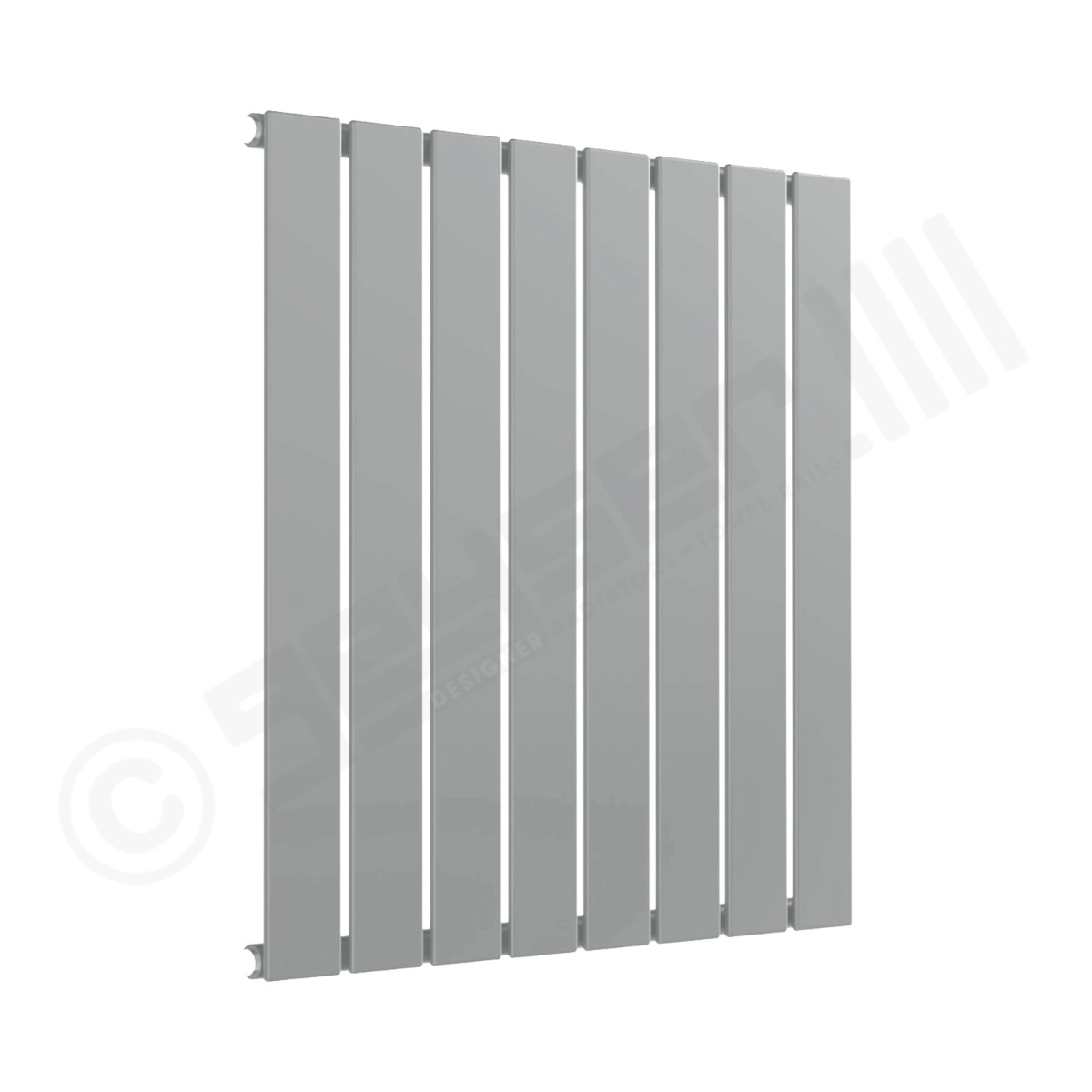 Cardiff Special Flat Horizontal Single Panel Designer Radiator 600mm x 588mm in White Aluminium RAL 9006