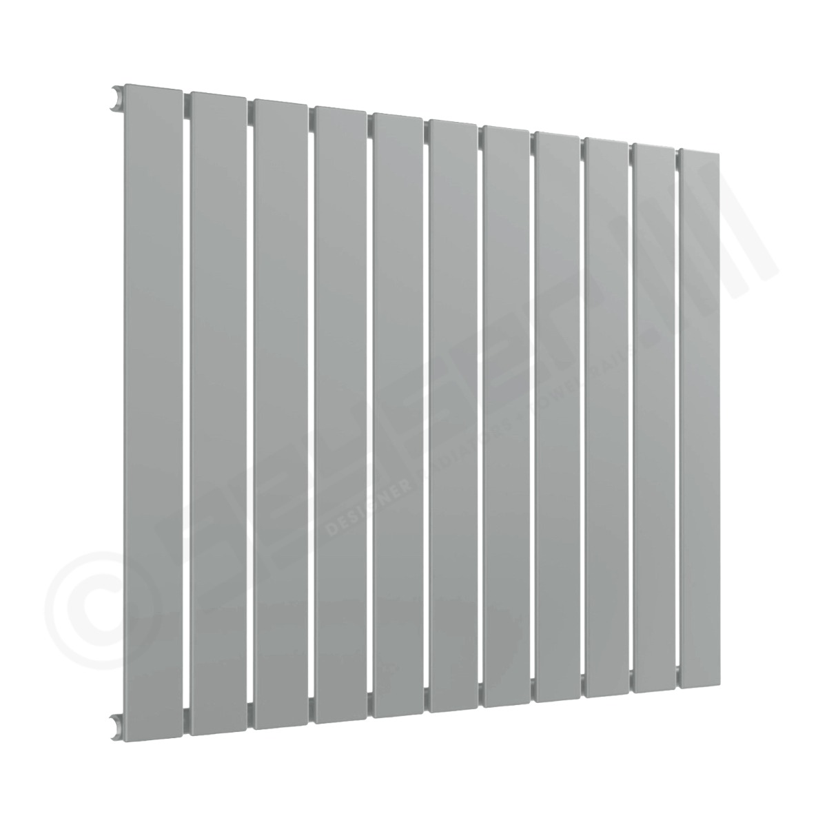 Cardiff Special Flat Horizontal Single Panel Designer Radiator 600mm x 810mm in White Aluminium RAL 9006