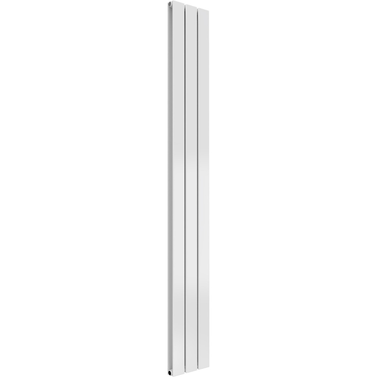 Cardiff double panel vertical designer radiator in white 1800mm high x 218mm wide