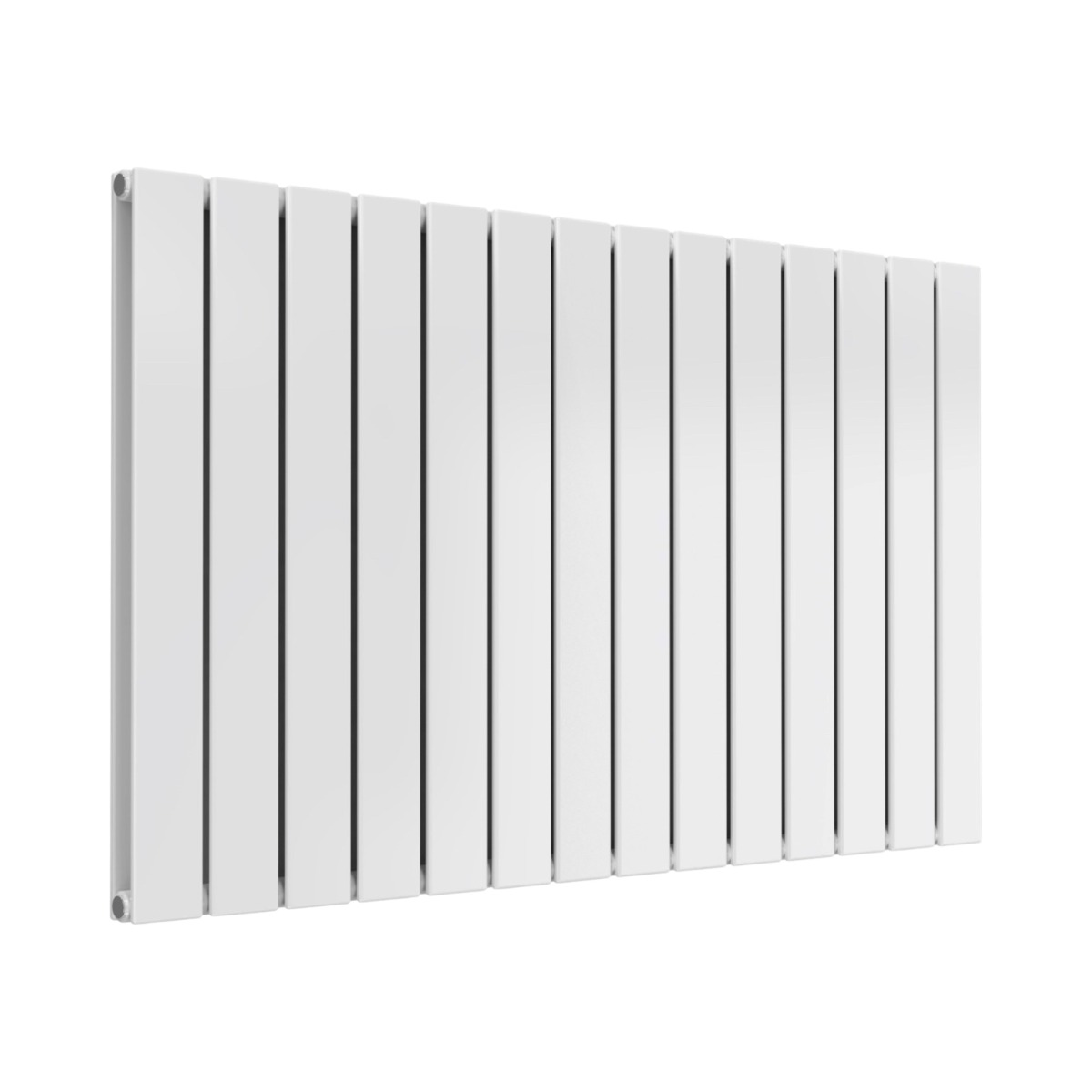 Cardiff double panel horizontal designer radiator in white 600mm high x 1032mm wide