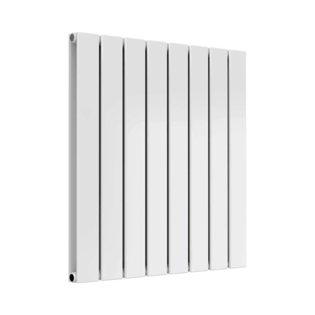 Cardiff double panel horizontal designer radiator in white 600mm high x 588mm wide