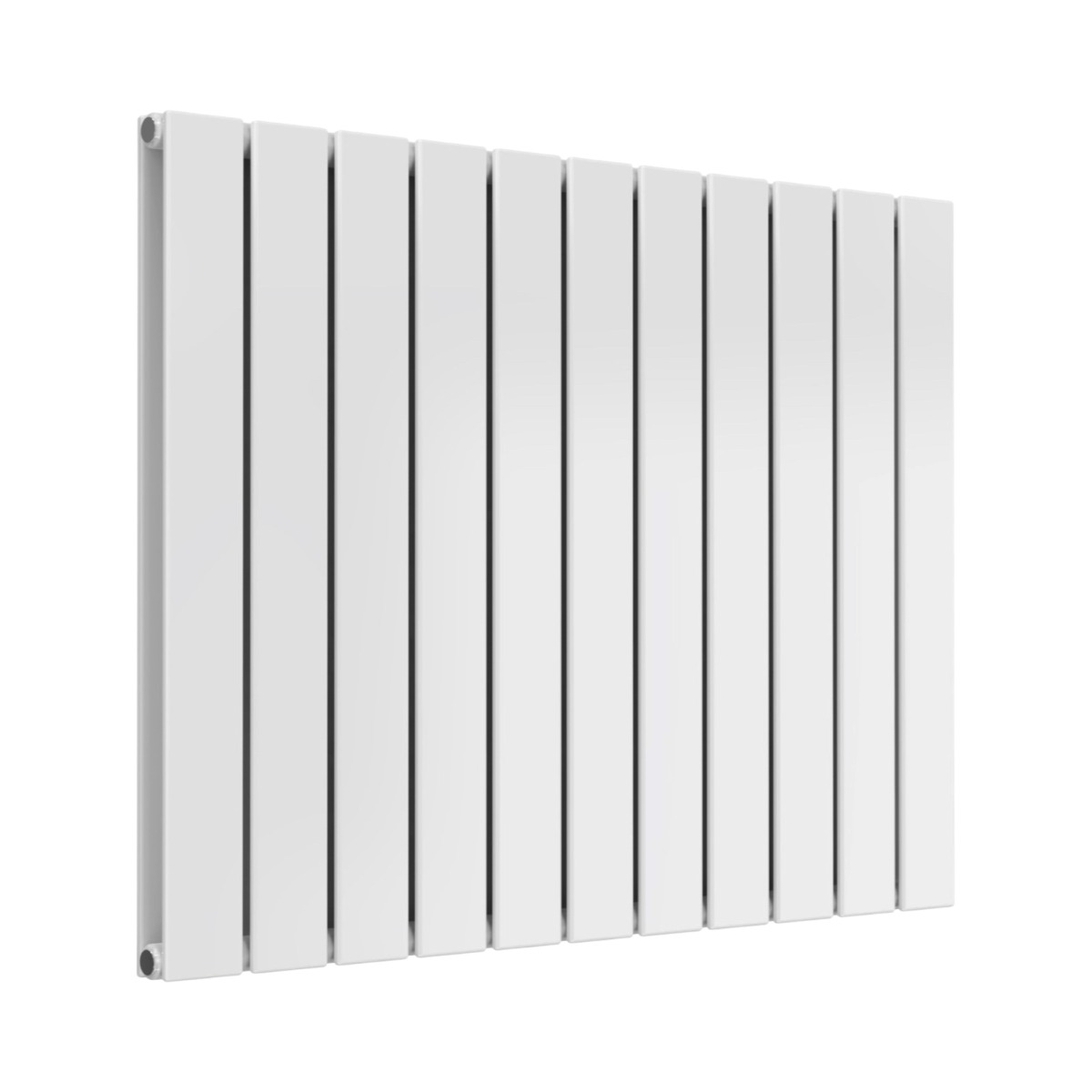 Cardiff double panel horizontal designer radiator in white 600mm high x 810mm wide