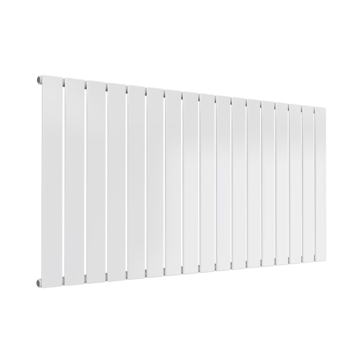 Cardiff single panel horizontal designer radiator in white 600mm high x 1254mm wide
