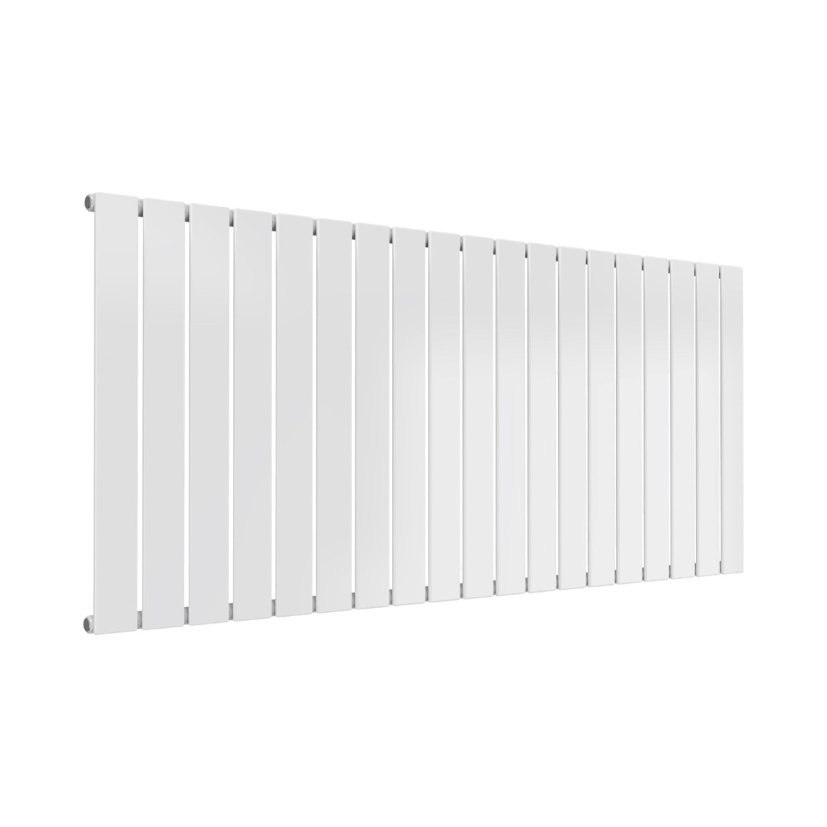 Cardiff single panel horizontal designer radiator in white 600mm high x 1402mm wide