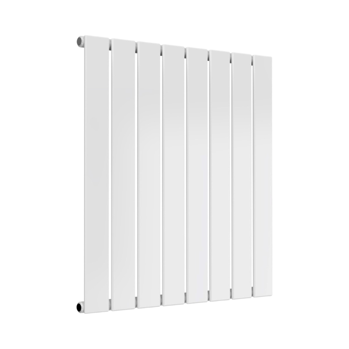 Cardiff single panel horizontal designer radiator in white 600mm high x 588mm wide